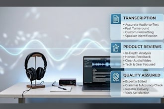 provide accurate and professional transcription and product review services