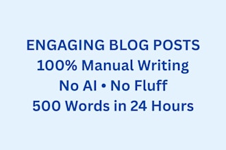 write well researched informational blogs and articles