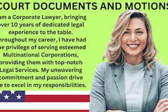 draft court documents, complaints, pleadings, and represent clients in court
