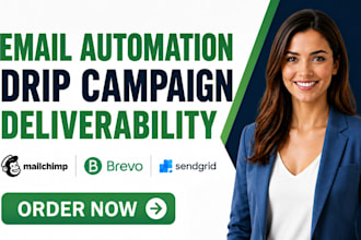 setup mailchimp brevo sendgrip email automation drip campaign delilverability