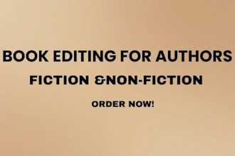 do fiction and non fiction book editing with developmental editing