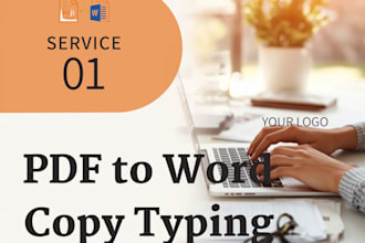 copy typing and PDF to word conversion accurately