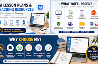 create ai lesson plans, worksheets and teaching resources