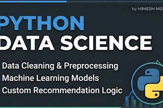 do python data science, data cleaning, and machine learning