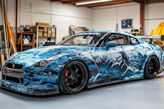 do an awesome vehicle wrap designs, car wrap