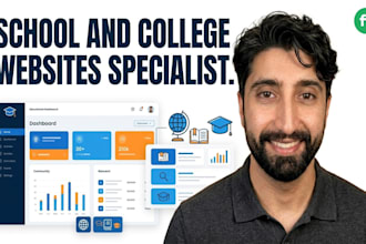 design website for your online courses college and school with lms system