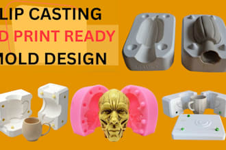 design 3d printing mold silicone mold injection mold resin mold 3d cad model stl
