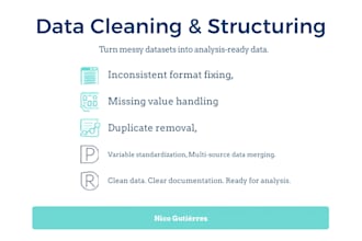 clean, organize and merge your excel or CSV