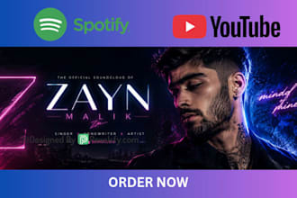 design eye catching spotify cover and youtube channel artist banner