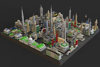design a custom lego moc in bricklink studio with PDF instructions and XML parts