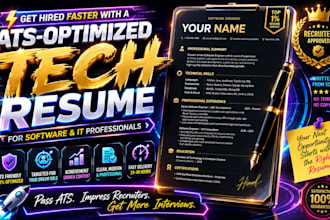 write an ats resume for software engineer, IT, cybersecurity and tech jobs