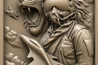 design 3d cnc artcam relief model for door and furniture