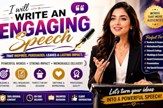 write an engaging speech for you