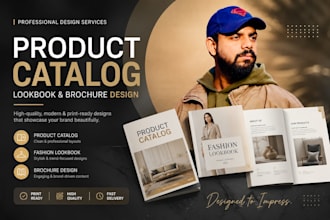 design product catalog, fashion lookbook, and brochure