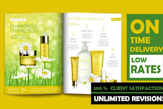 design printable product catalog, catalogue, booklet, pamphlet, magazine