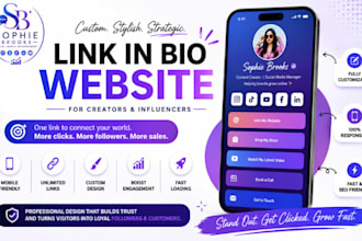 build a professional link in bio website page for creators and influencer