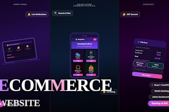 build a complete ecommerce website with shopping cart and payment system