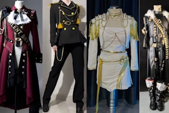 sew custom fabric cosplay costume commission anime cosplay cloth outfit design