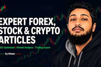 write expert forex, stock, and crypto analysis articles