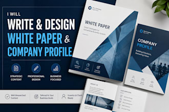 design and write corporate b2b company profile and technical white paper