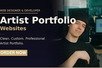 design a professional portfolio website for musicians and singers