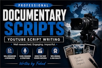 write engaging documentary youtube scripts