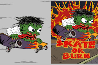 draw lowbrow character art or illustration for your brand