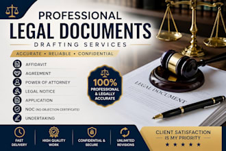 draft professional legal agreements affidavits and documents