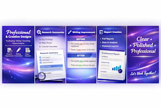 summaries, formatting, writing enhancement, and professional report creation