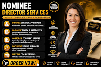 provide nominee director service for uk, usa company representation