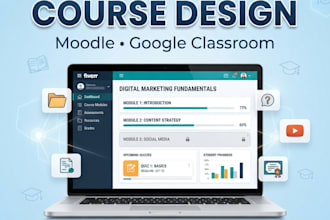 design and deploy an online course on moodle or google classroom