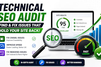 do a technical SEO audit and fix crawl, speed and indexing issues