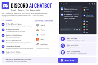 develop a discord ai chatbot with multi llm support