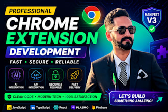 develop custom chrome extension, browser extension with manifest v3 and ai