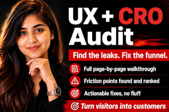do a UX and cro audit to improve conversions and sales