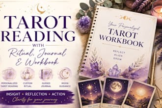 deliver a tarot reading with journal and ritual workbook