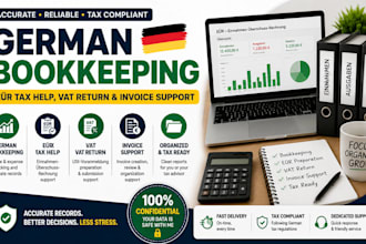do german bookkeeping, eÜr tax help, vat return, and invoice support
