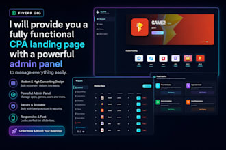give you CPA locker landing page with admin panel for ogads and adbluemedia