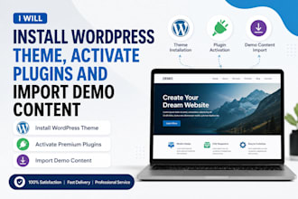 activate theme and plugins and import demo on your website