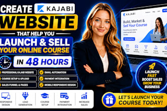 design kajabi website that help you launch and sell your online course
