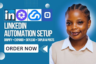 setup linkedin automation outreach on dripify expandi skylead ai post on taplio