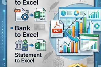 do expert PDF to excel, scanned documents to excel, and copy paste data entry