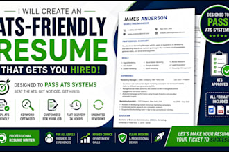 write ats friendly resume CV and cover letter
