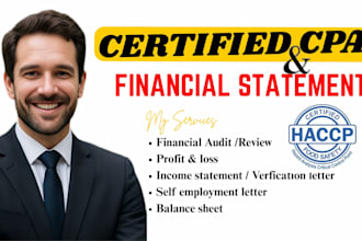 prepare financial statement, profit and loss and financial audit and review