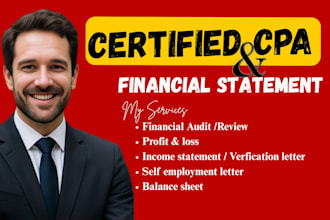 prepare financial statement, profit and loss and financial audit and review