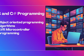 write code for c sharp programs and avr microcontroller programming