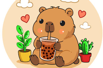 create cute kawaii sticker designs for print on demand
