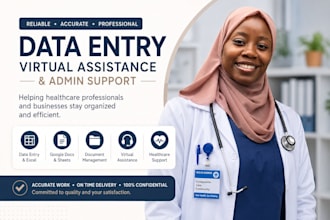 do accurate data entry, virtual assistance, and admin support