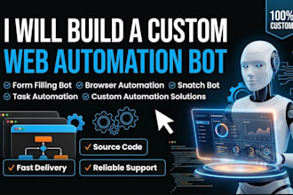 build web automation, form filling bot, public bot, automation bot, snatch bot