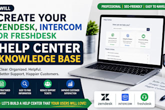 create your zendesk, intercom or freshdesk help center knowledge base